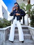 Classic, WHITE fabric pants "SEASON HIT" VS02 PRE-ORDER